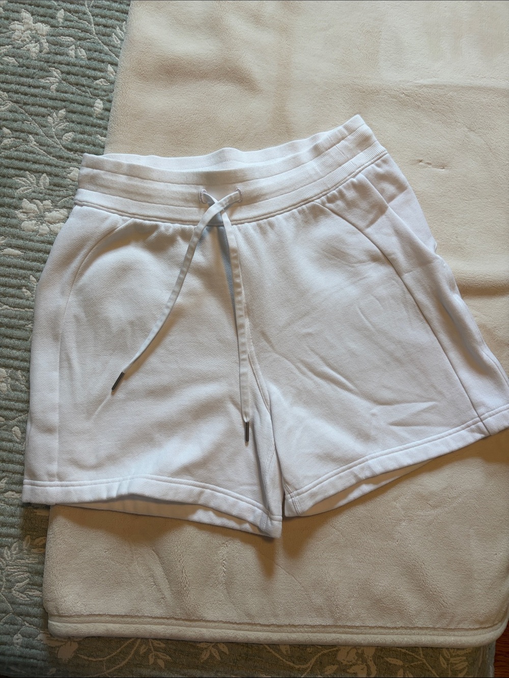 lululemon athletica White Knit Drawstring Athletic Shorts